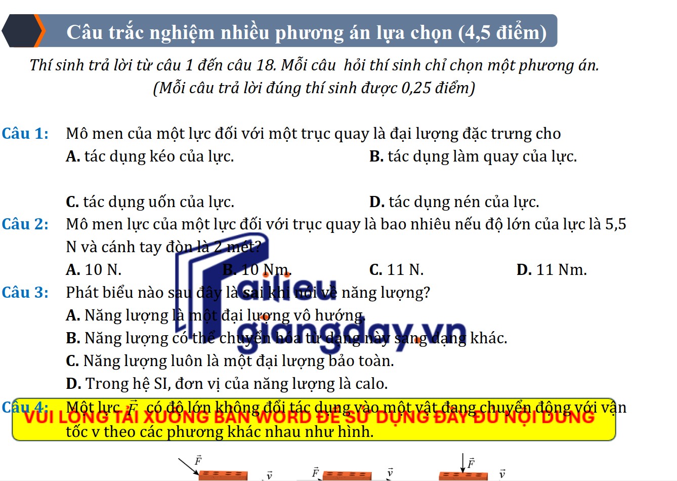 DẠY THÊM VẬT LÍ 10 BA BỘ SÁCH NCT2025 WORD CHƯƠNG 7 GV